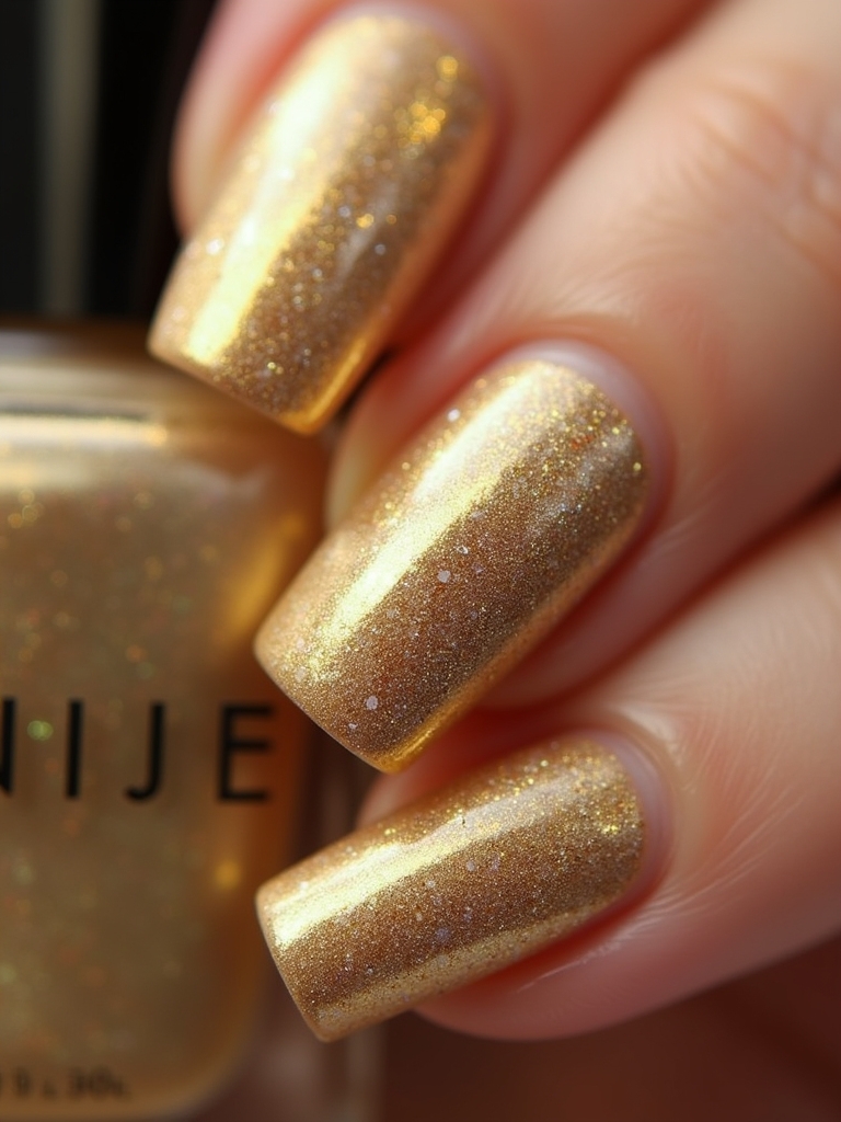 metallic gradient nail art