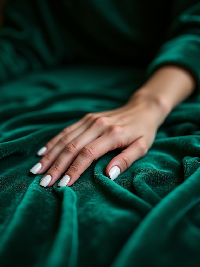 milky white and jewel tones