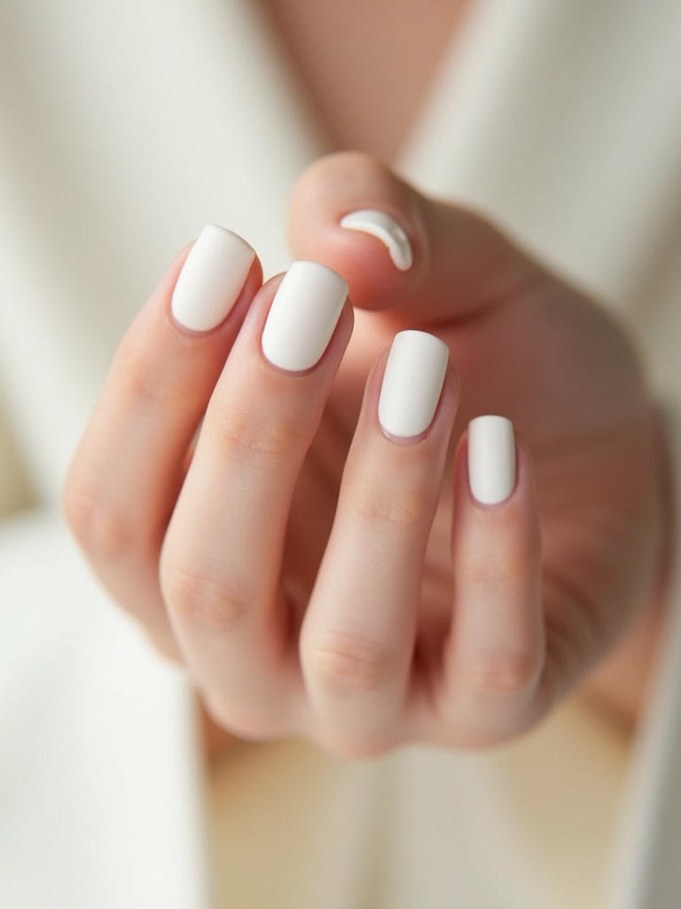 milky white matte elegance