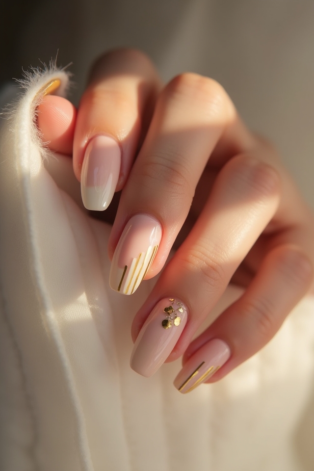 minimalist geometric nail art