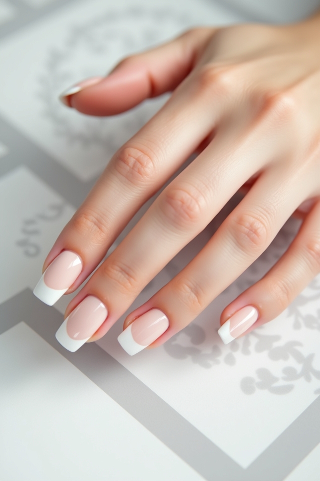 modern light gray nails