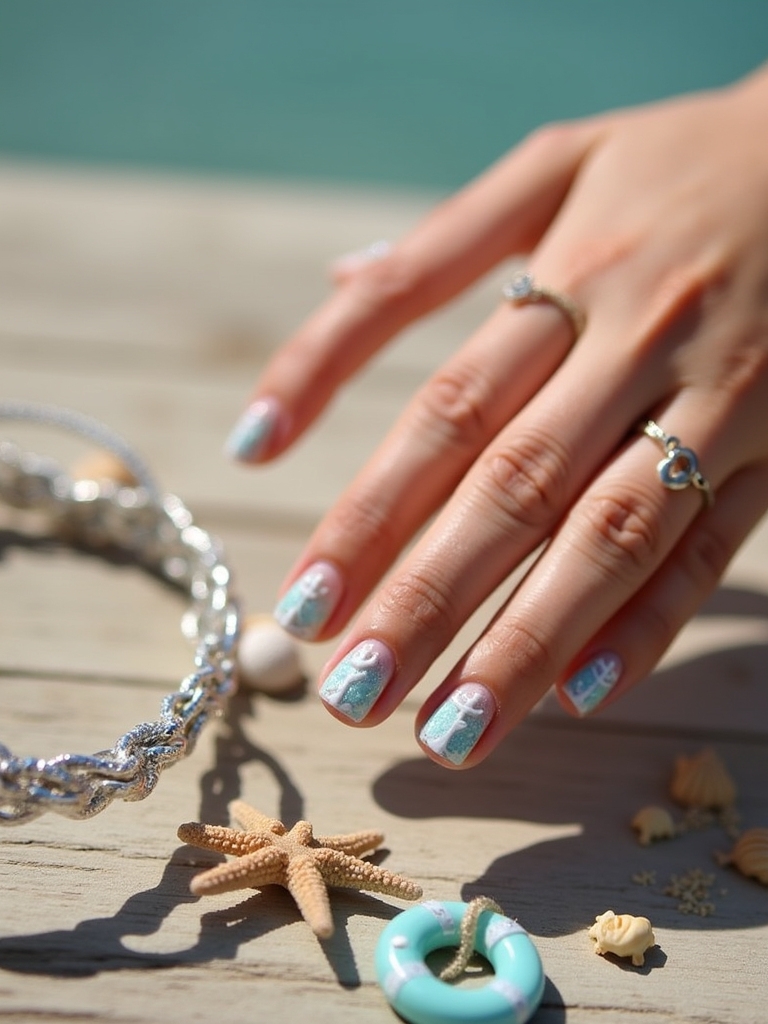 nautical nail art ideas