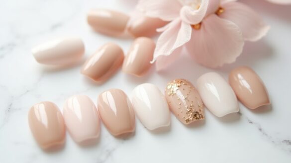 neutral nail designs aesthetic