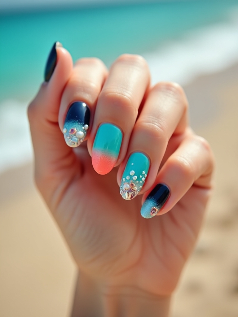 ocean inspired nail designs