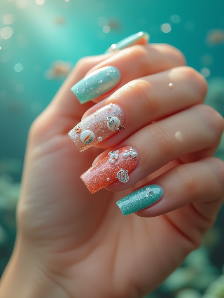 ocean themed nail designs