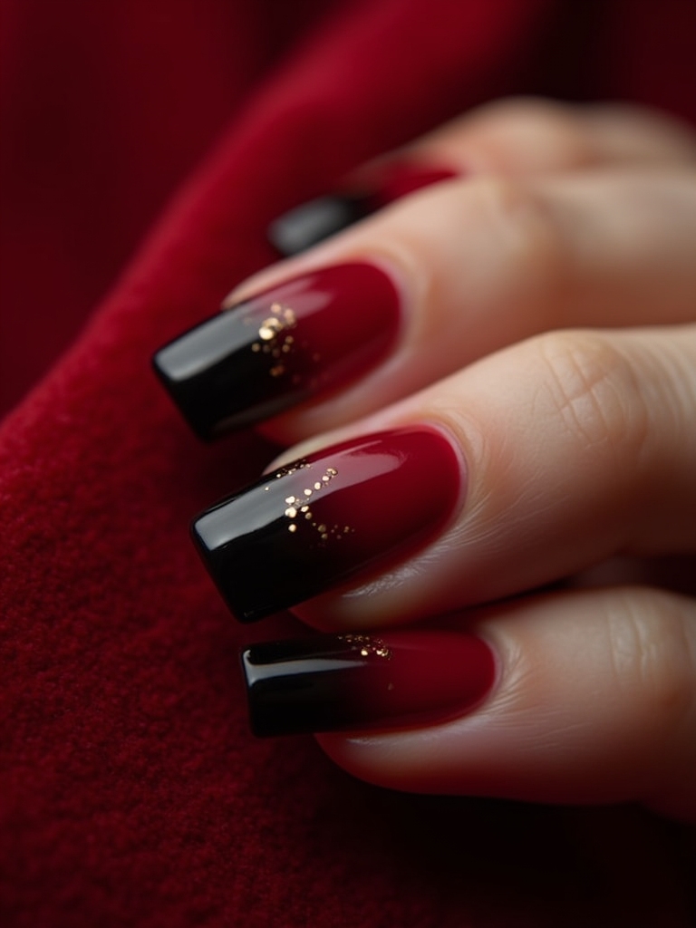 ombre dark red artistry