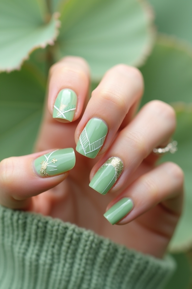 pastel geometric nail art