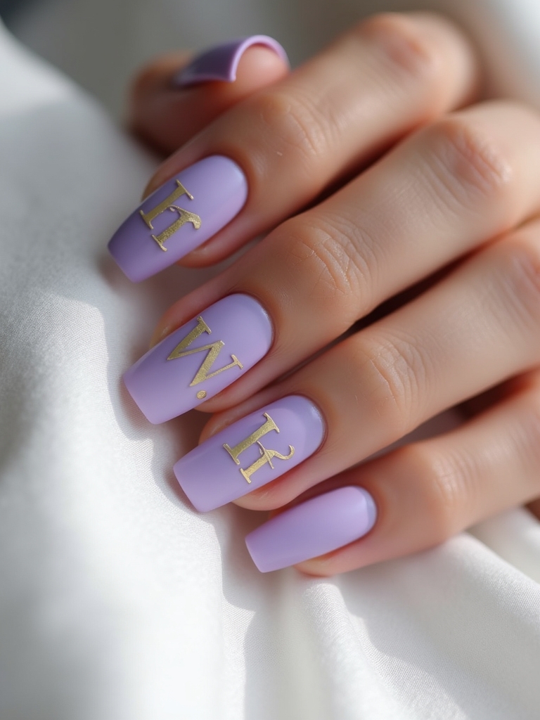personalized nails with initials