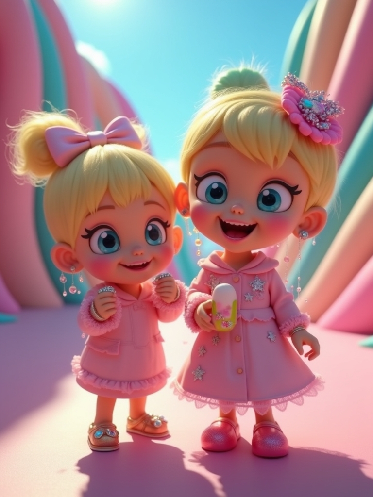 playful cartoon character nails