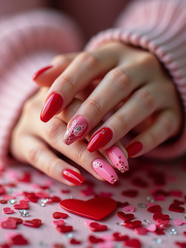 playful festive balloon nails