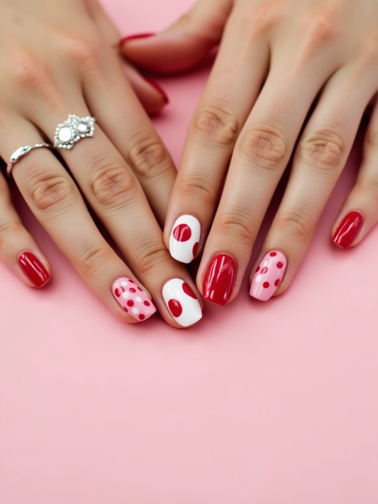 playful polka dot nails