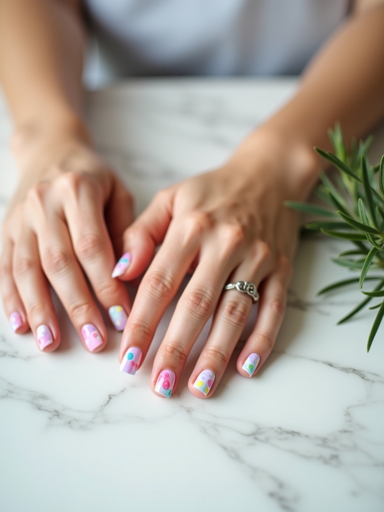 playful polka dot nails