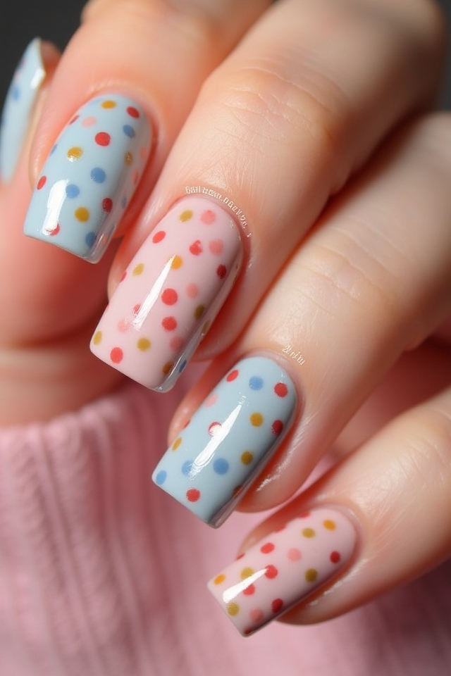 playful polka dot nails