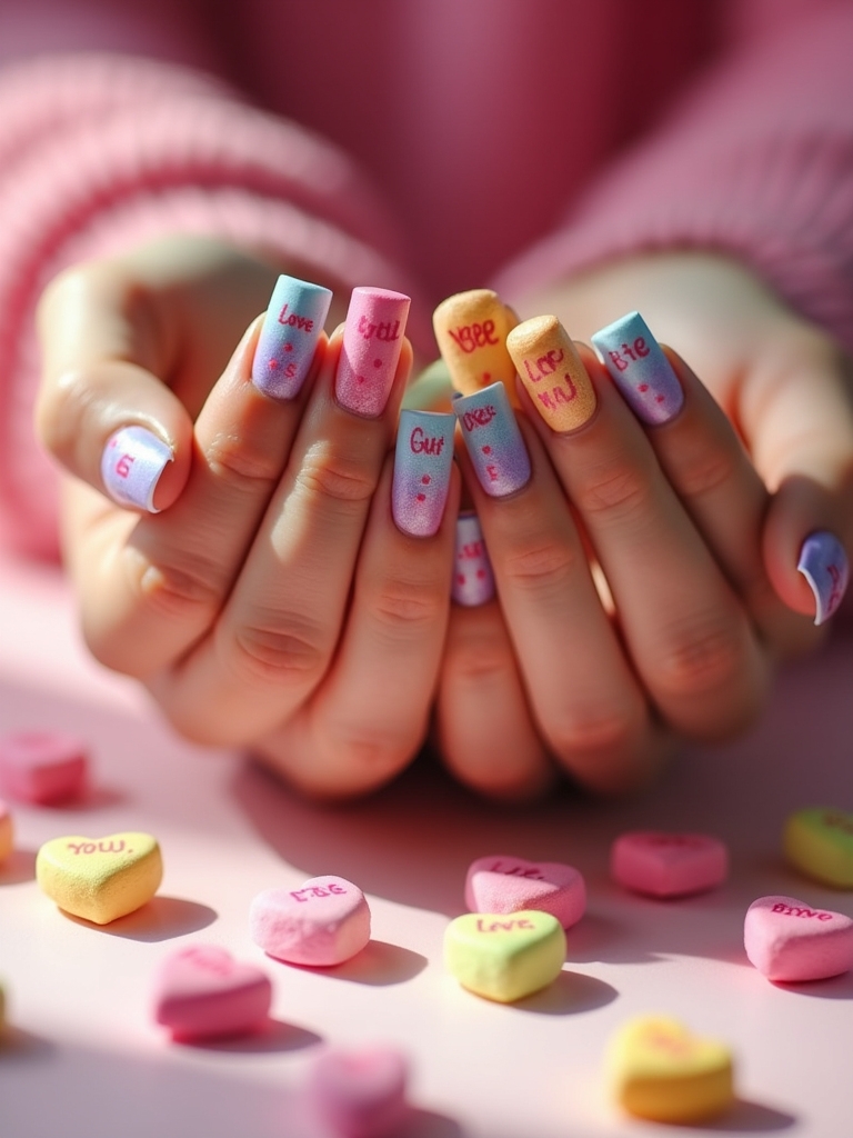 playful valentine s day nails