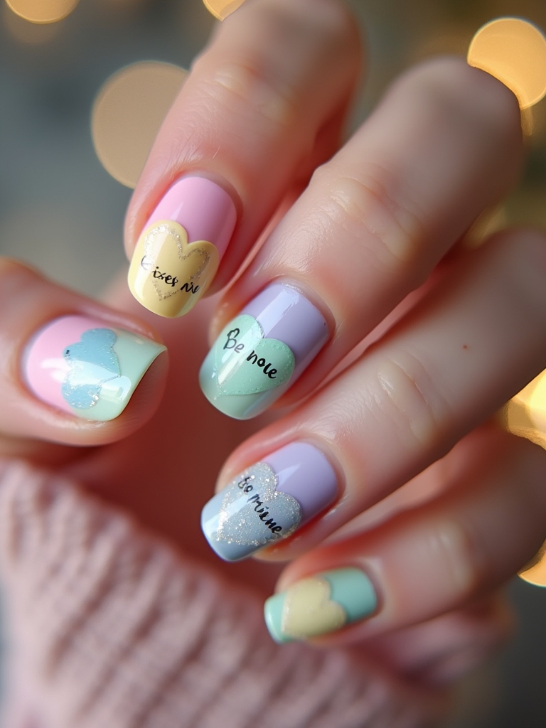 playful valentine s day nails