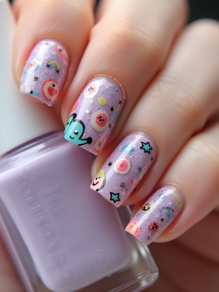 playful whimsical nail art