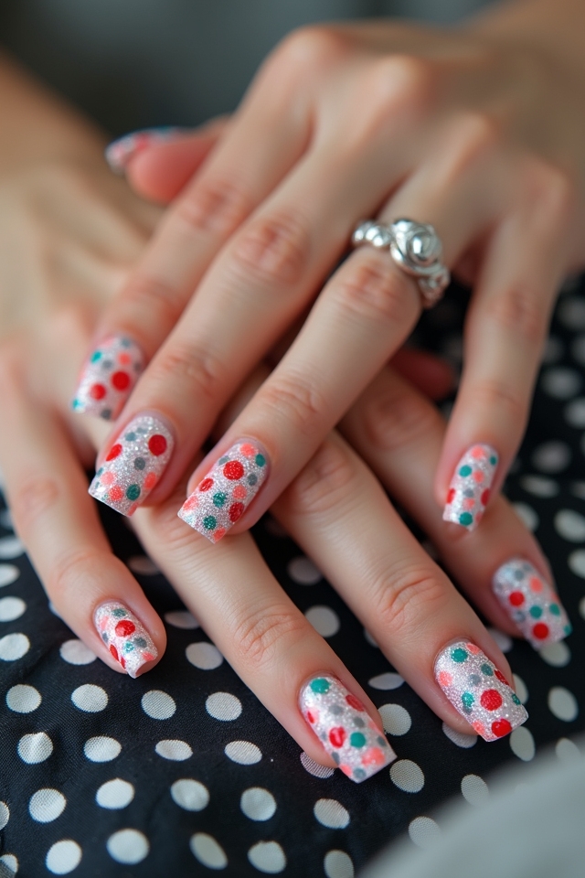 polka dot nail art