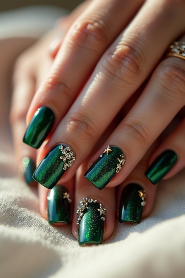 rhinestone glam for nails