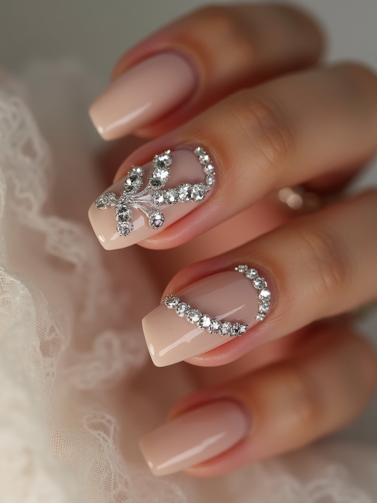 rhinestone nail art designs
