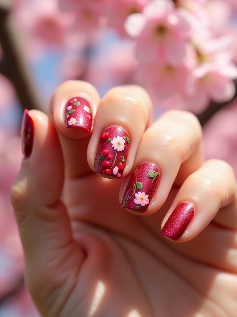 seasonal cherry nail inspirations