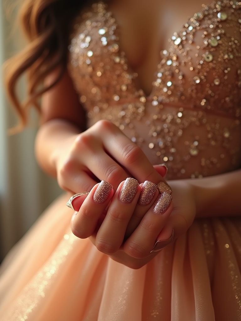 shimmering rose gold elegance