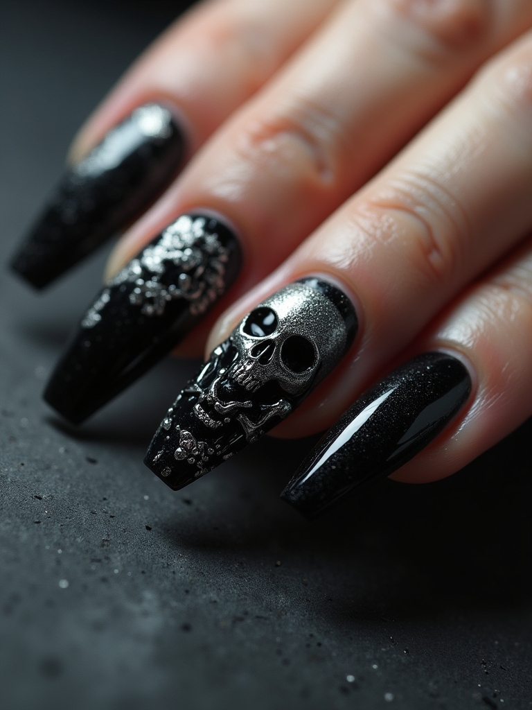 skull and bones nails
