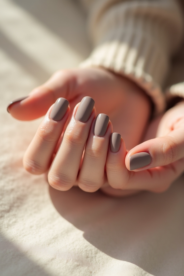 sleek minimalist matte nails