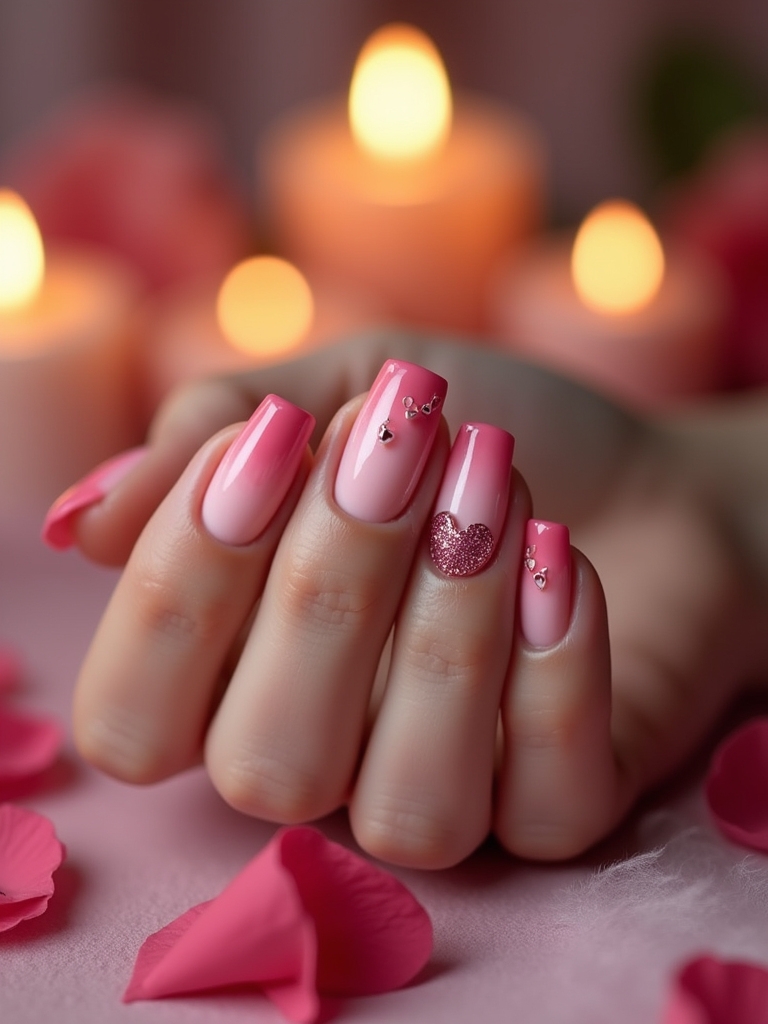 soft romantic pink ombre