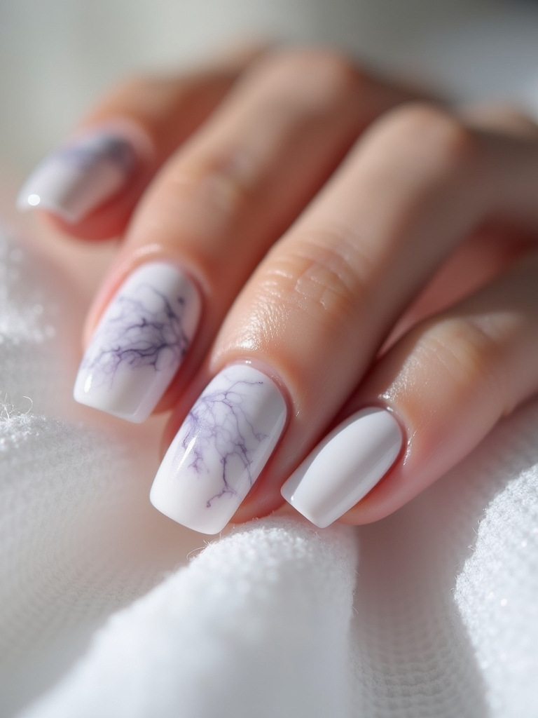 sophisticated milky white marble