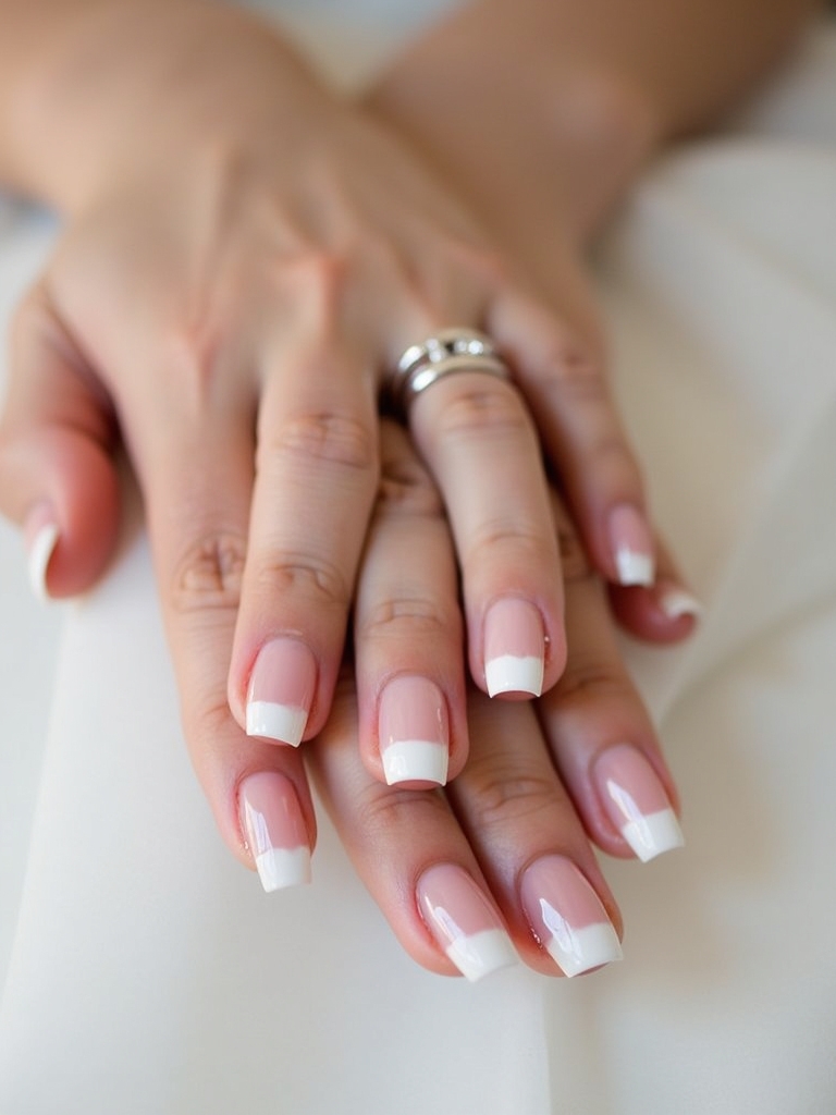 sophisticated ombr bridal nails