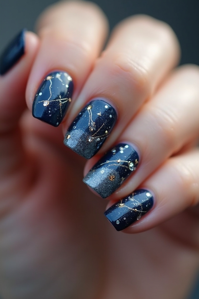 starry night manicure ideas