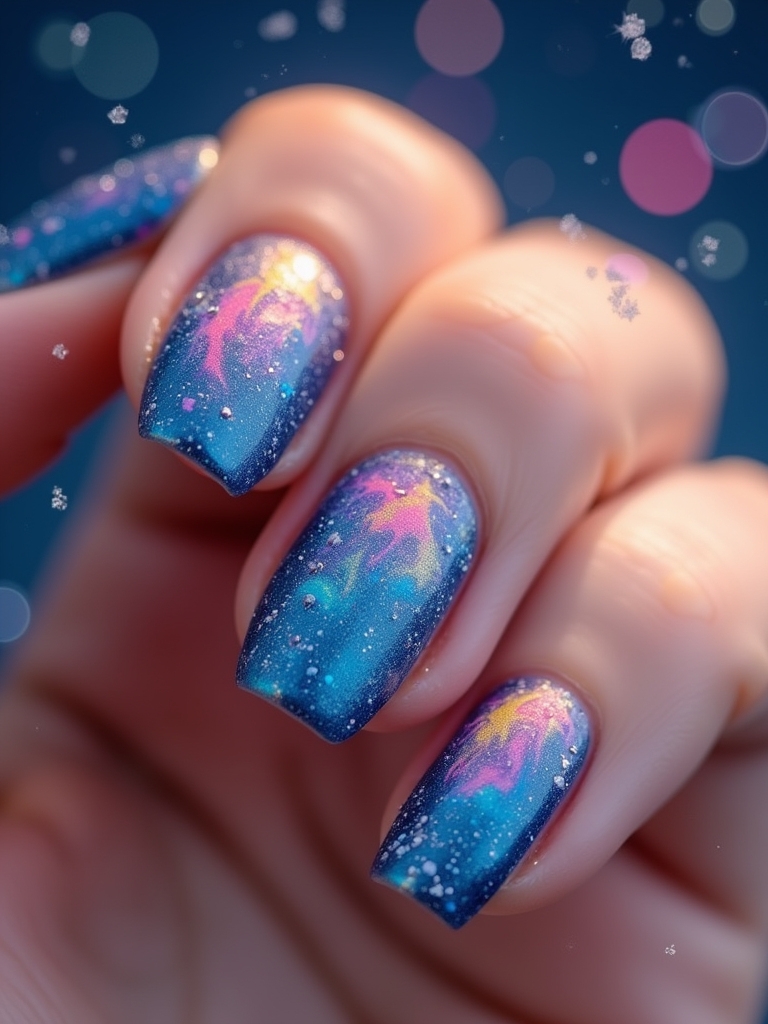 starry night nail designs