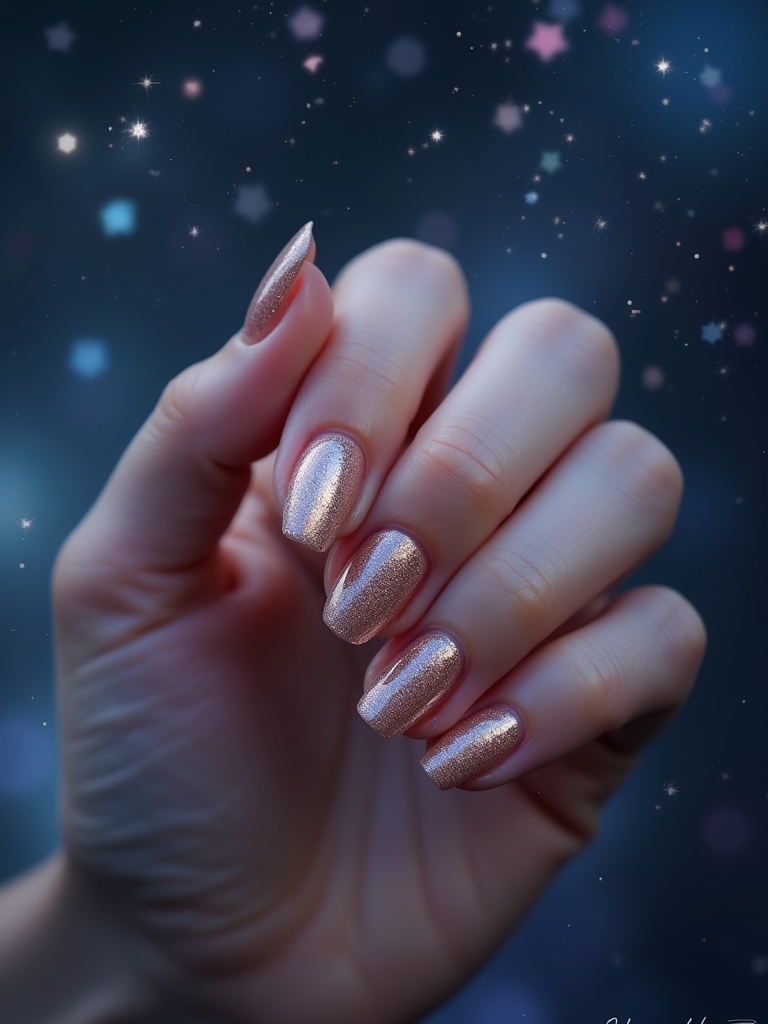 starry nights nail design