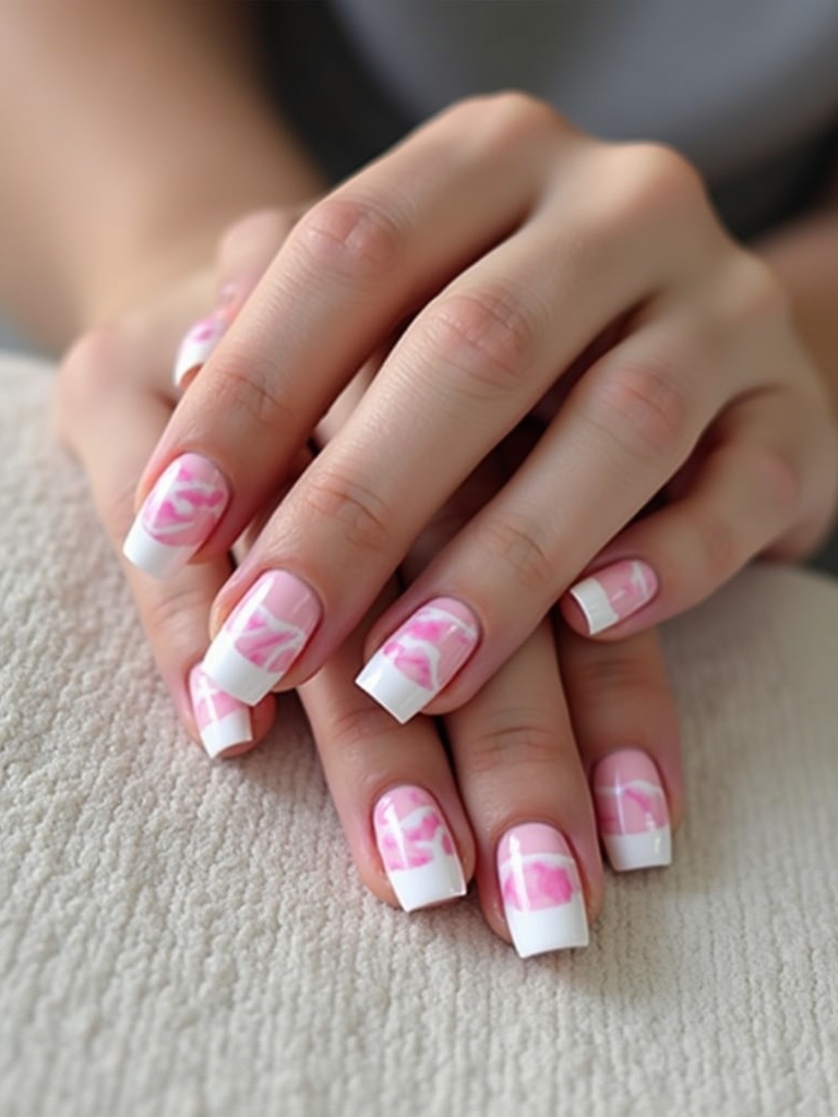 striped french manicure inspiration