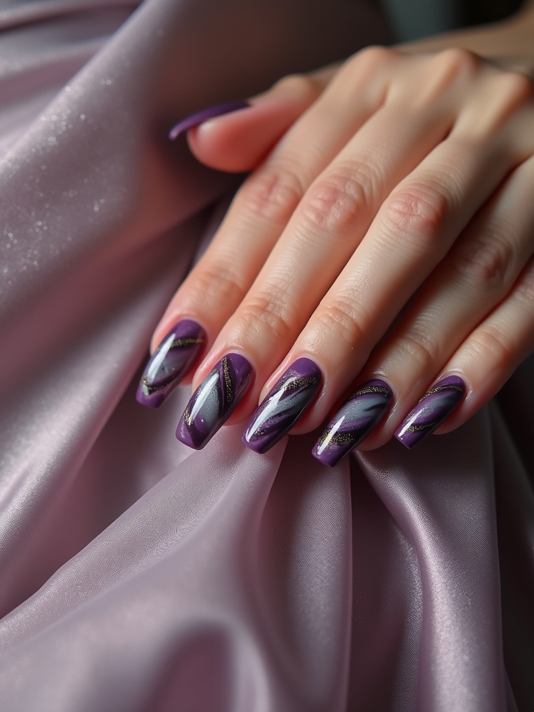 stunning marble effect nails