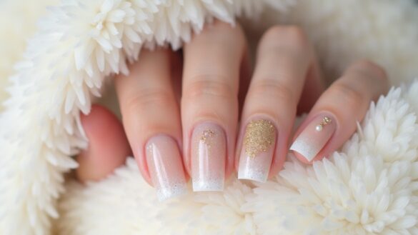 stylish french tip acrylics