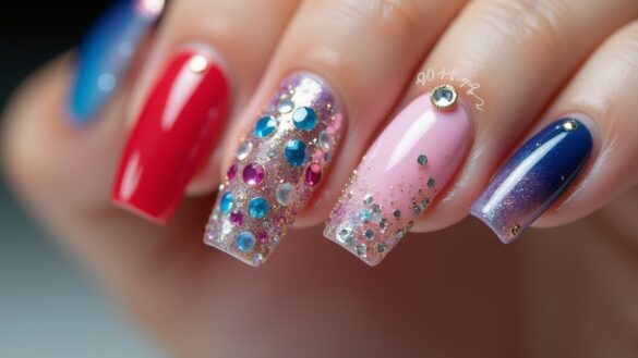 stylish short acrylic nails