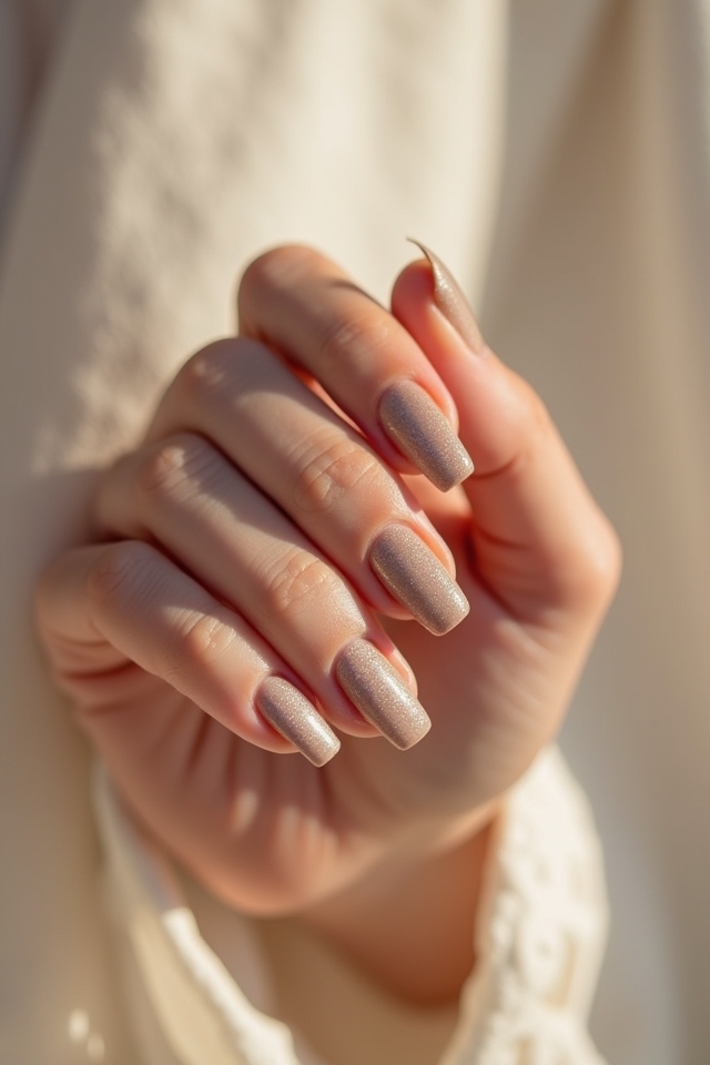 subtle glitter nail gradient