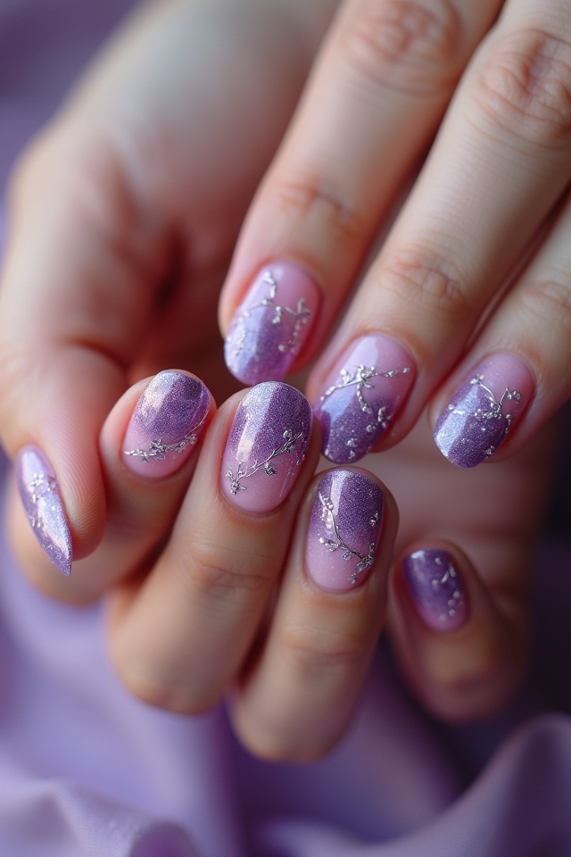 subtle purple nail elegance