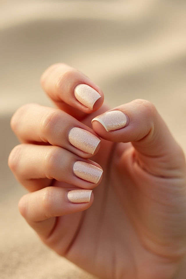 textured beach inspired nail art