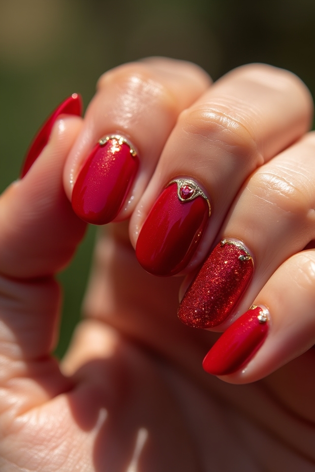 timeless bold red manicure