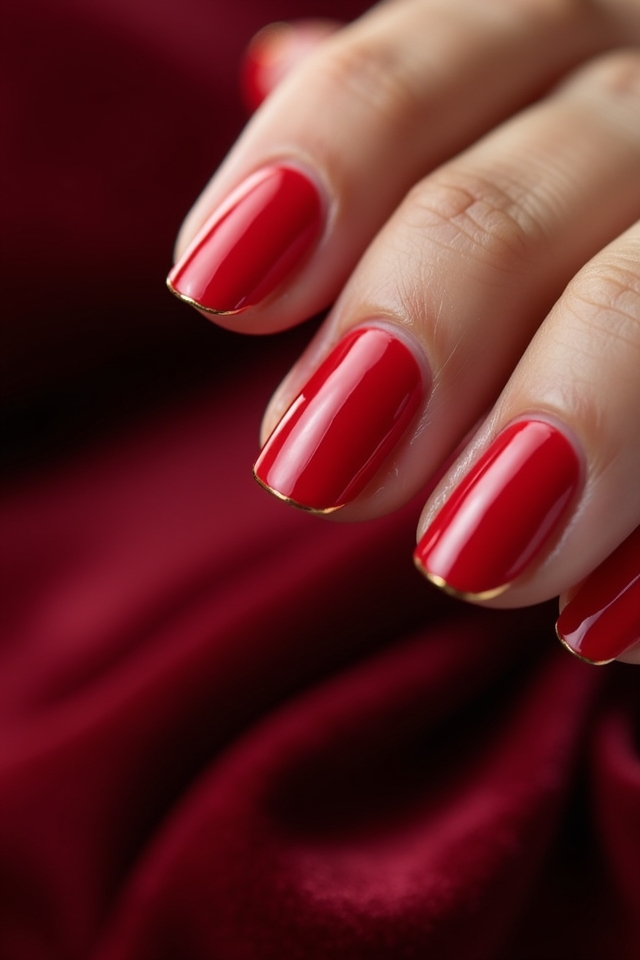 timeless red nail sophistication