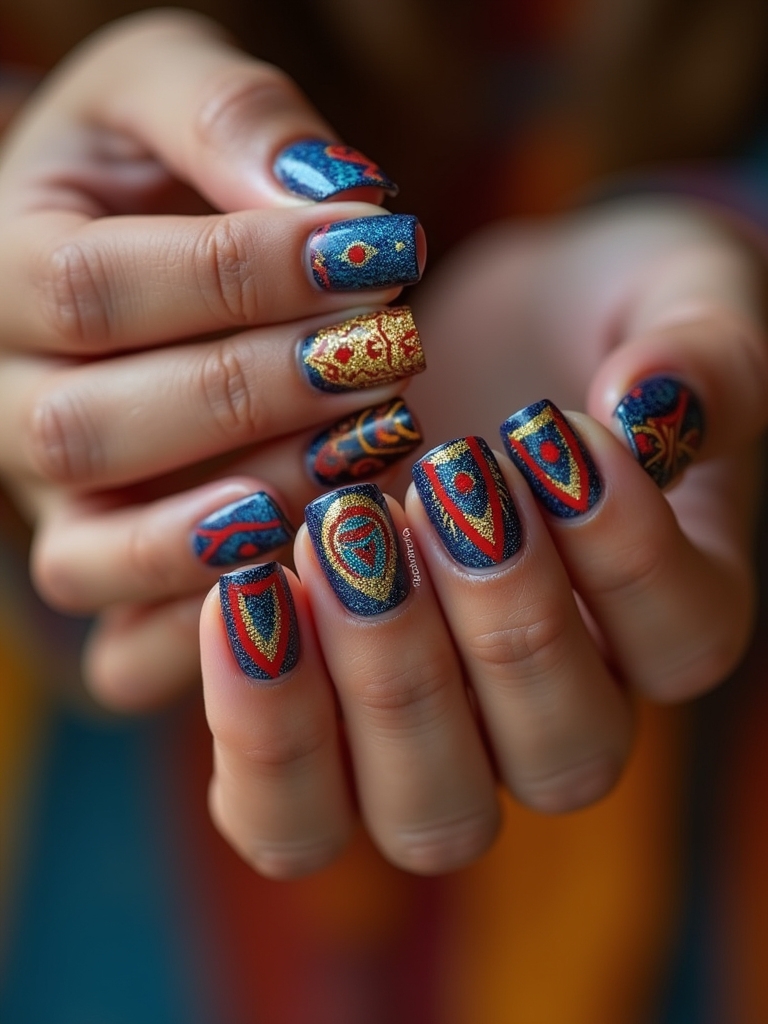 tribal nail art designs