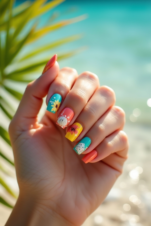 tropical nail art designs