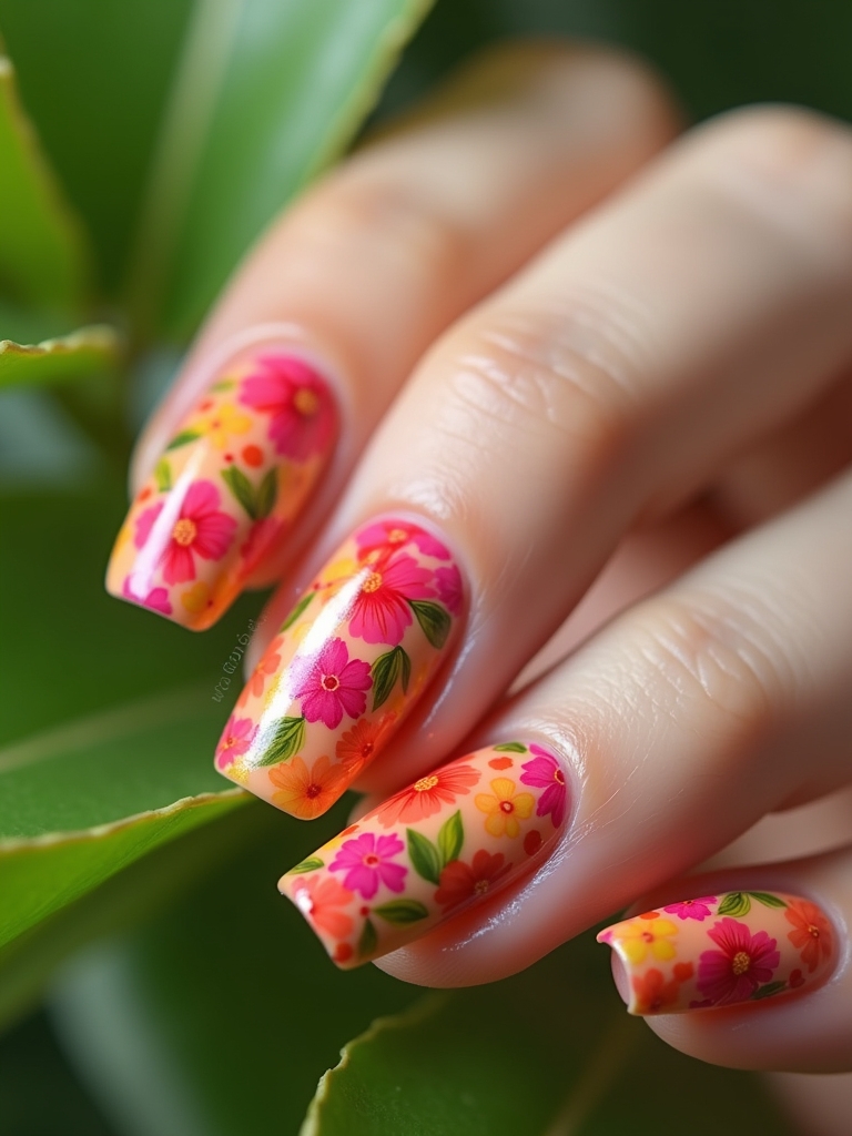 tropical nail art inspiration