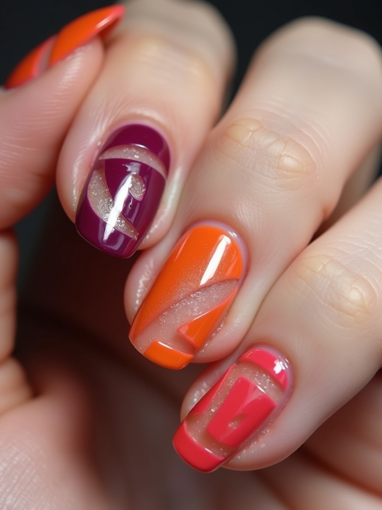 unique cut out nail designs