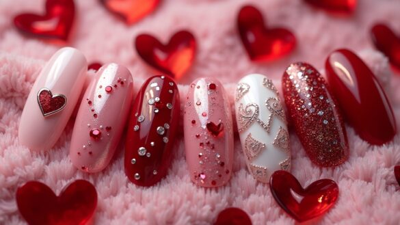 valentine s day nail designs