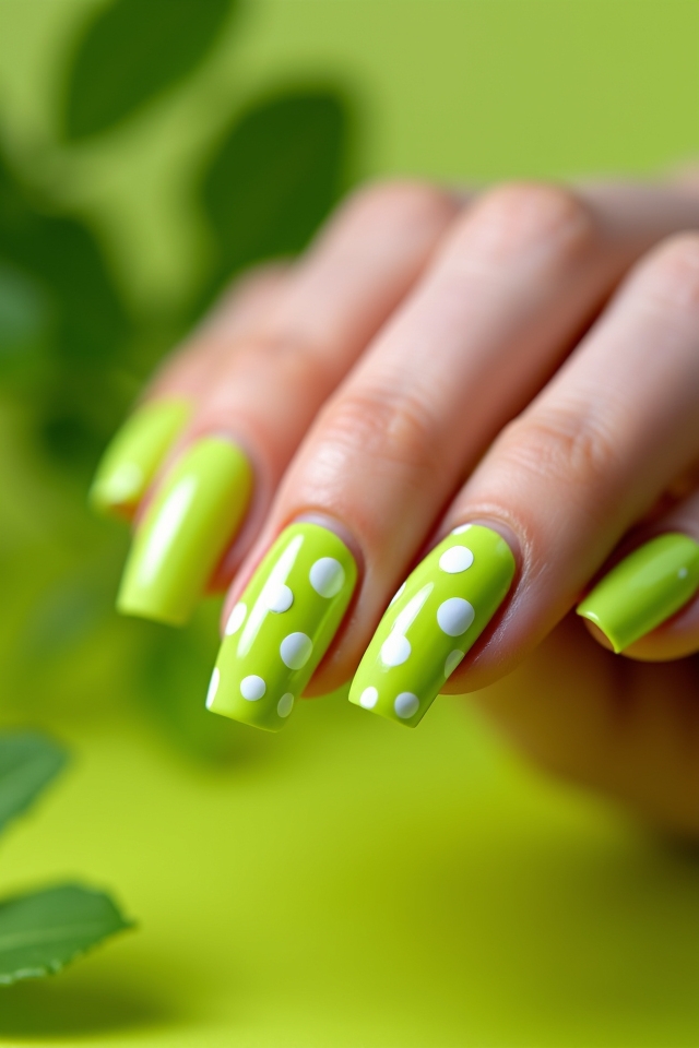 vibrant chartreuse nail designs