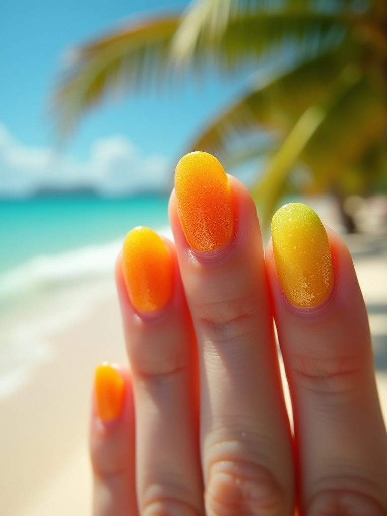 vibrant citrus nail designs