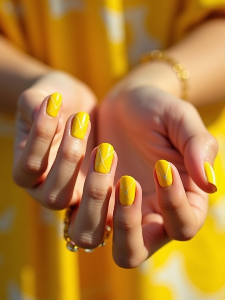 vibrant geometric nail designs